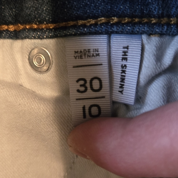 Guc Loft Sz 10 Skinny Women's Jeans W Stitch Details. Slit At Ankle. - Picture 6 of 13